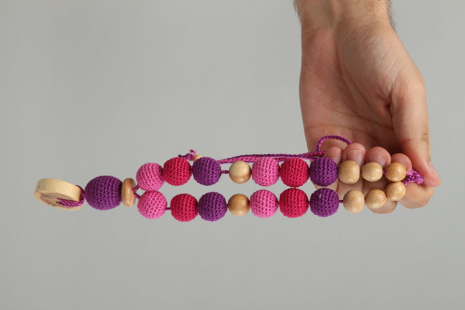 Unusual handmade breastfeeding necklace crochet babywearing necklace gift ideas photo 5