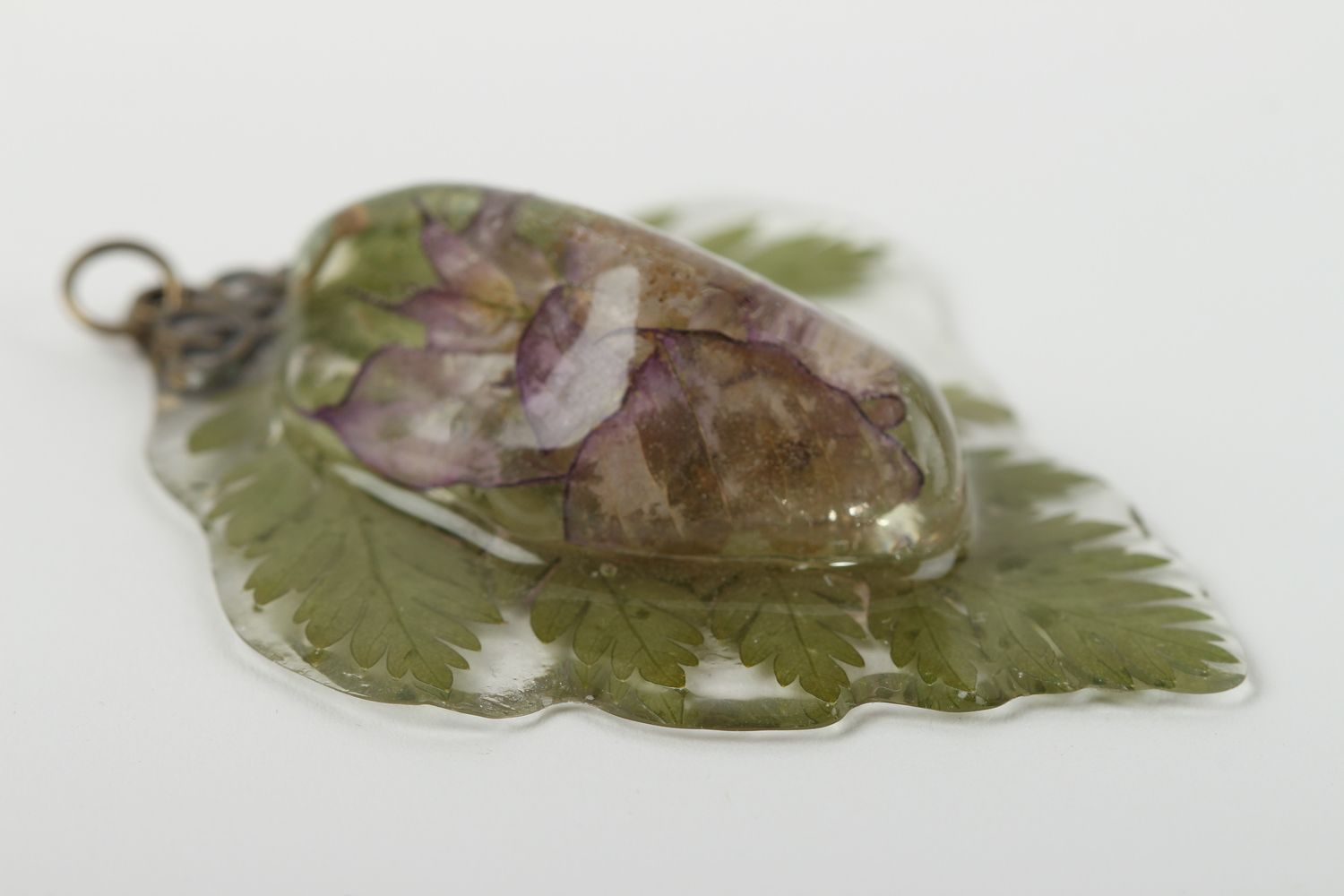 Unusual handmade botanical jewelry floral pendant design beautiful jewellery photo 3