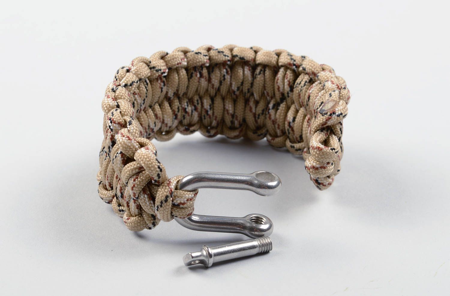 Handmade wide designer bracelet unusual camping bracelet paracord bracelet photo 3