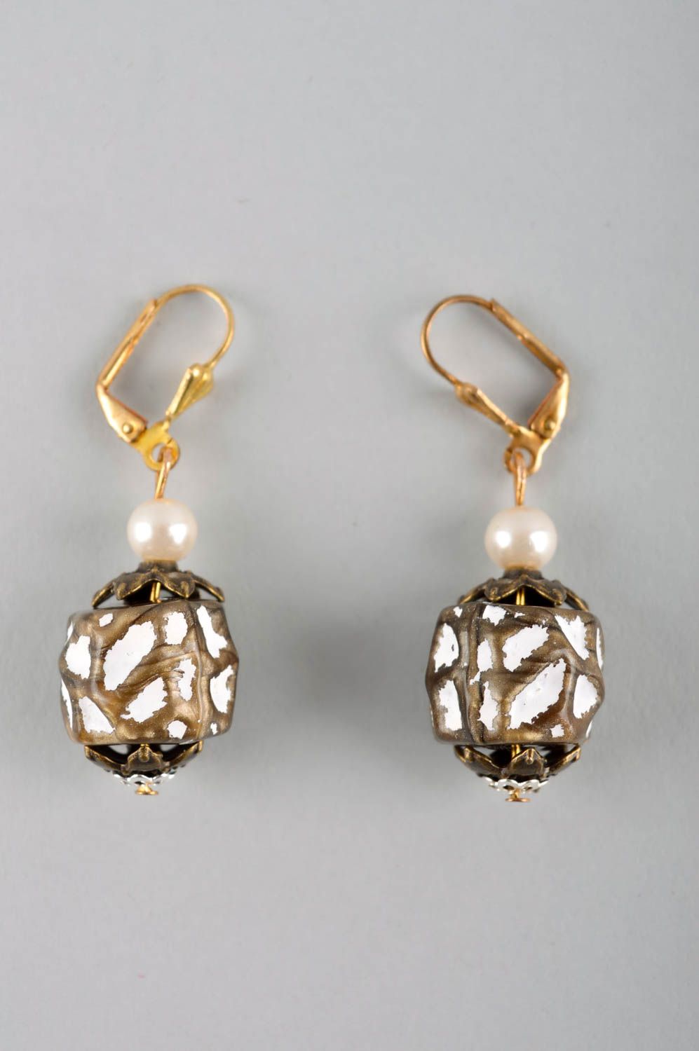 Set of beaded jewelry stylish earrings handmade bracelet ethnic pendant photo 4