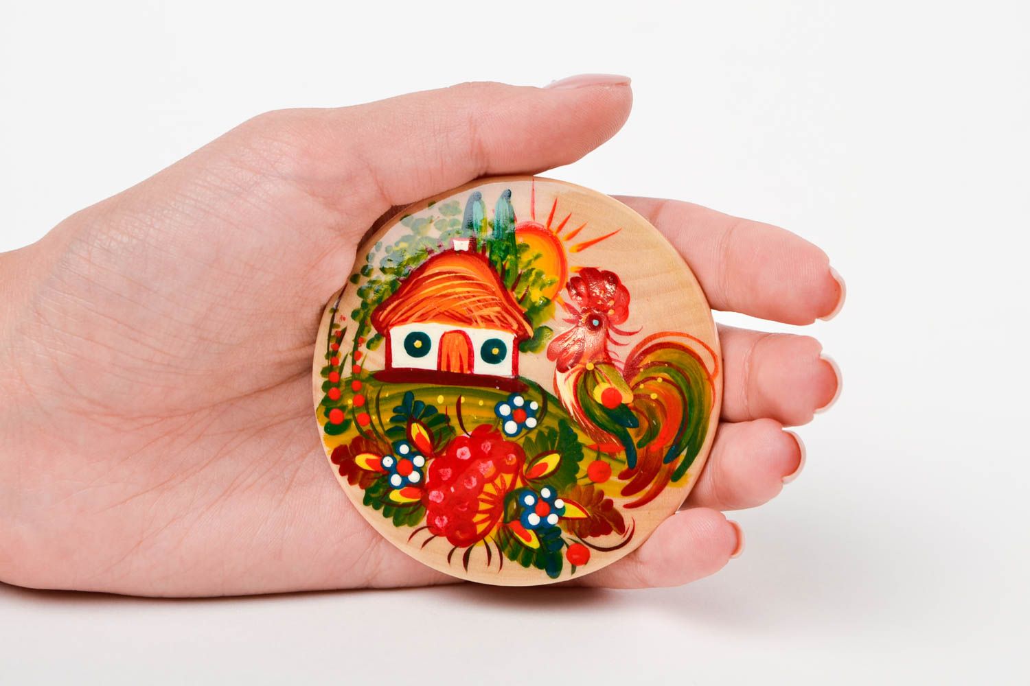 Handmade wooden fridge magnet home decor wooden souvenirs decorative use only
 photo 2