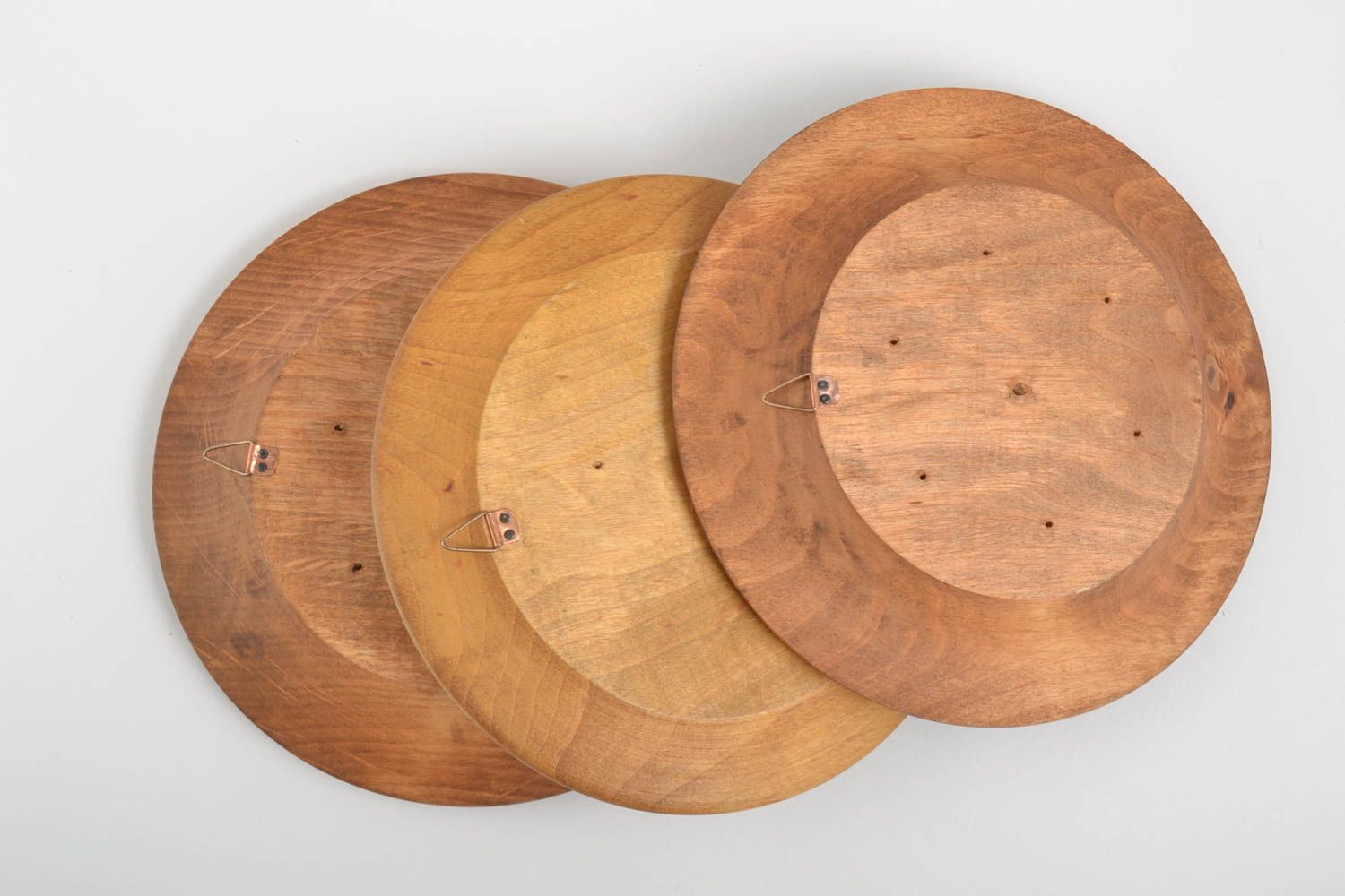 Набор тарелок ручной работы экологически чистая посуда деревянные тарелки фото 3