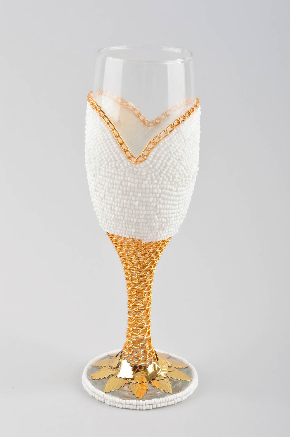 Copa de boda artesanal elemento decorativo de cristal regalo original elegante  foto 3
