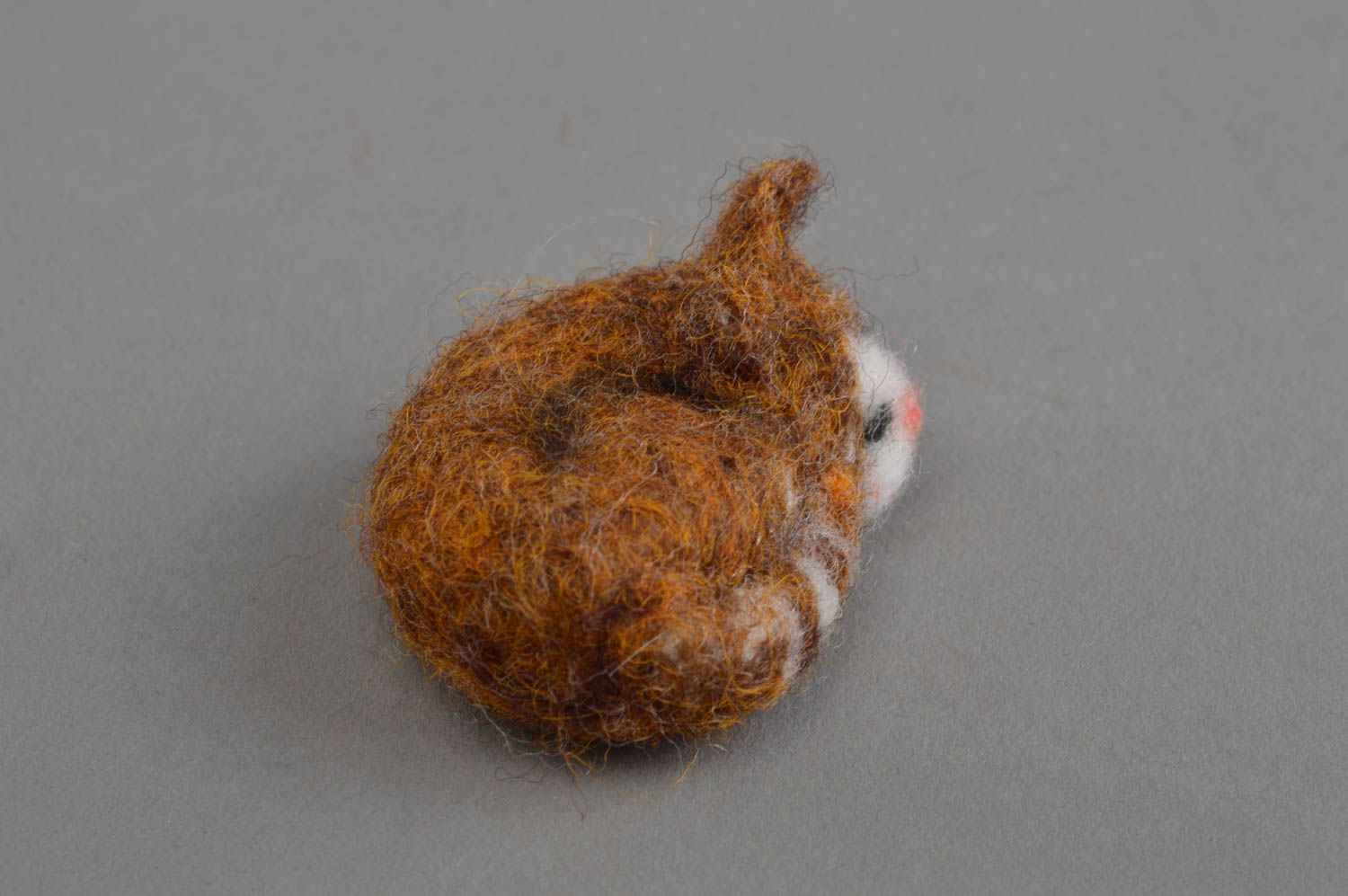 Handmade felted wool toy cute toys wool miniature animals home decoration photo 4