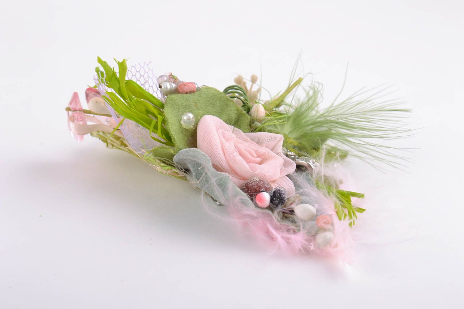 Fleurs artificielles pour barrette faites main pratiques fourniture bijou photo 5