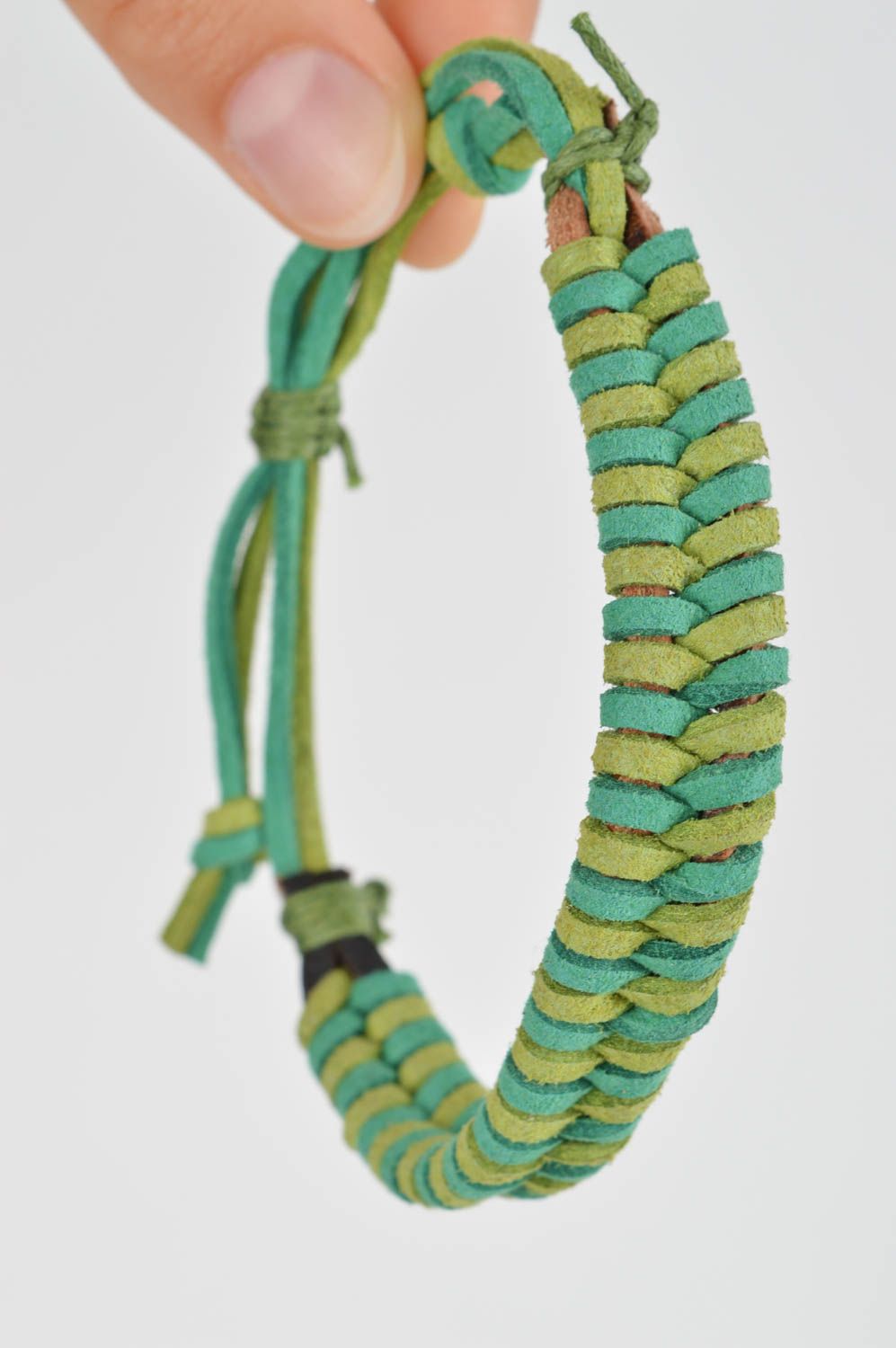 Handmade gelb grünes Leder Armband Designer Schmuck Accessoires für Frauen eng foto 5