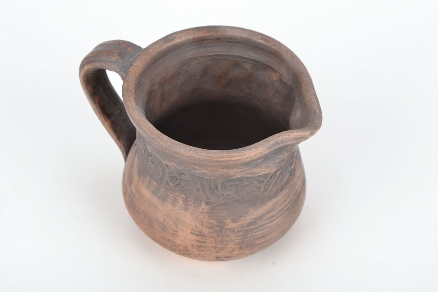 Ceramic sauce boat with handle photo 5
