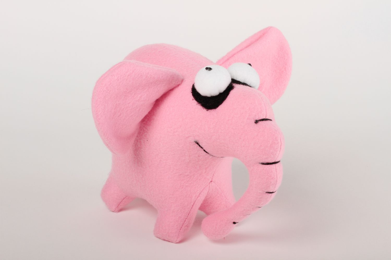 Handmade designer pink toy unusual bright soft toy beautiful textile toy photo 4