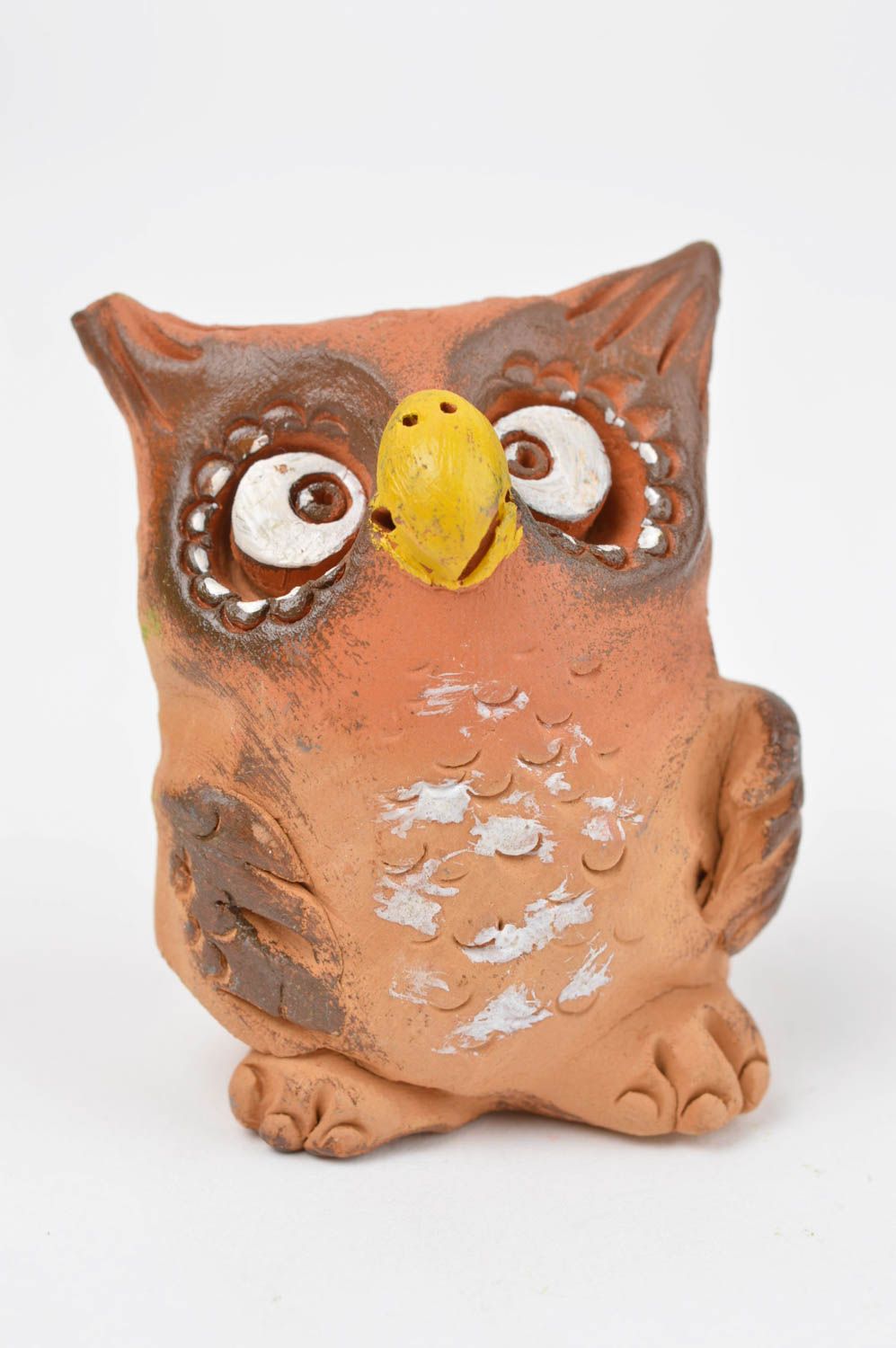 Handmade ceramic figurine stylish animal souvenir cute cay statuette table decor photo 2