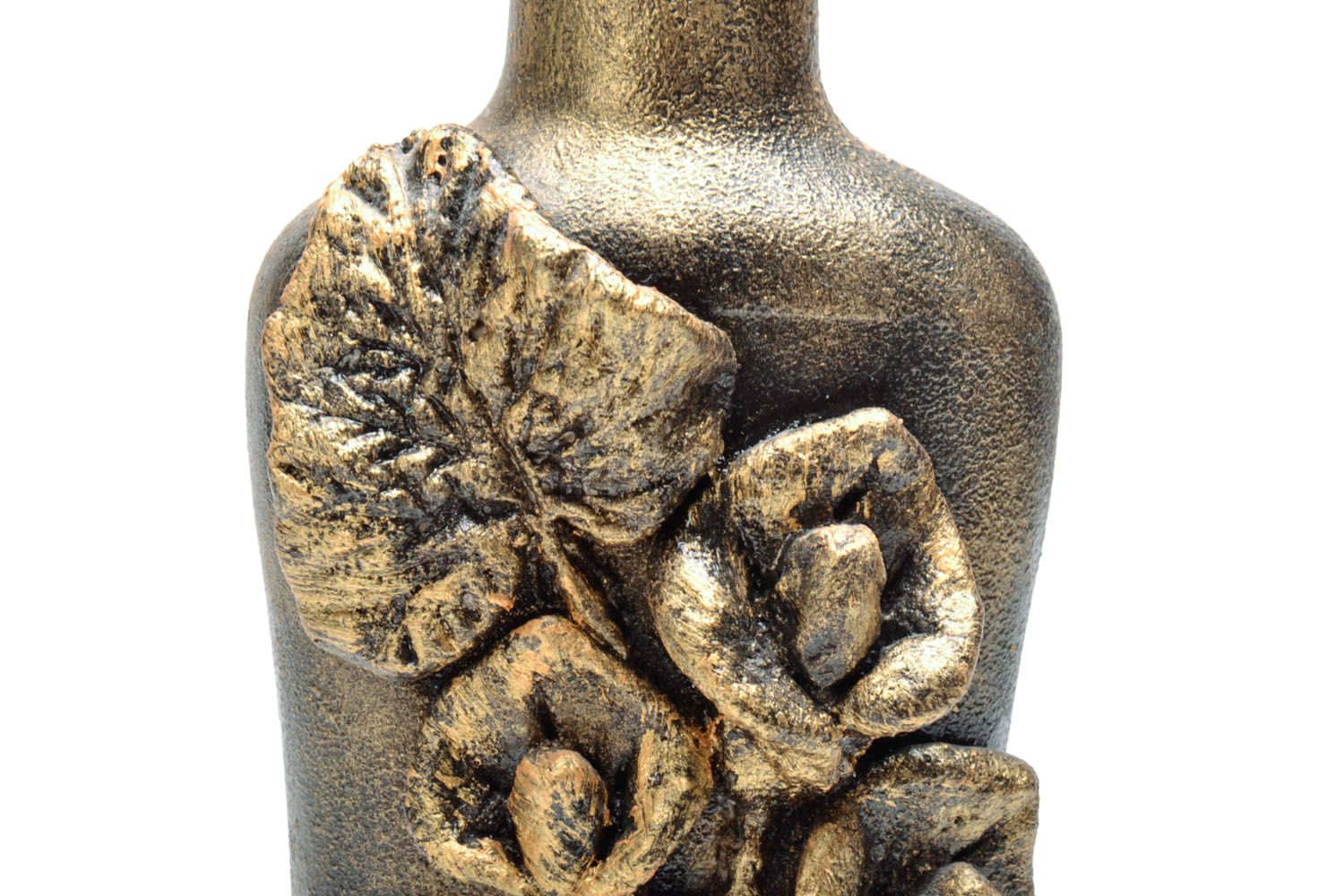 Decorative bottle with flowers photo 2