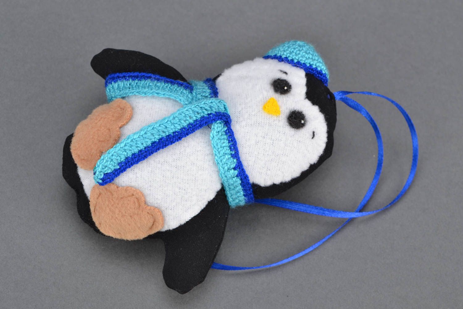 Handmade fabric toy Penguin photo 1