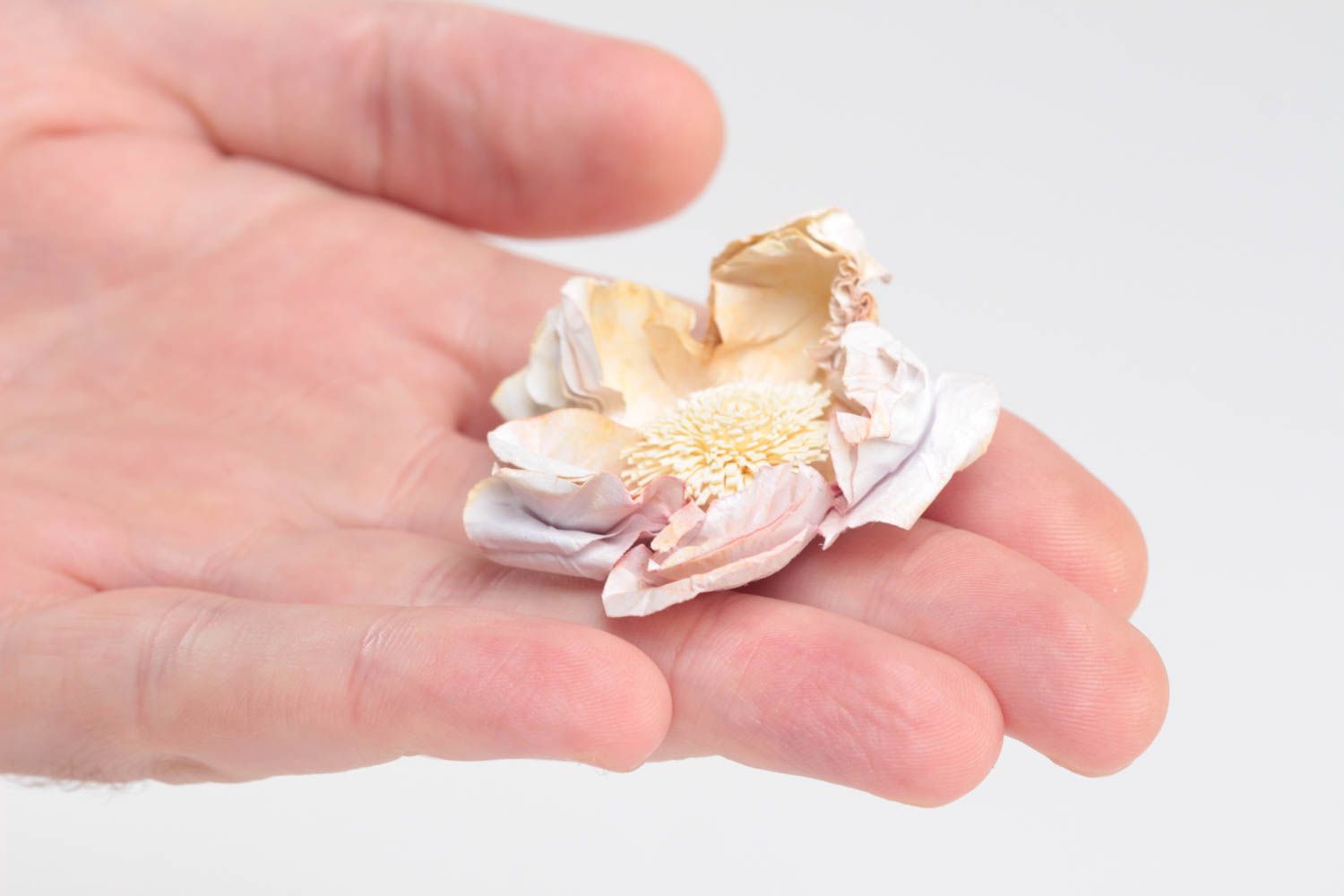 Красивый объемный бумажный цветок для декора открыток и блокнотов скрапбугинг фото 5