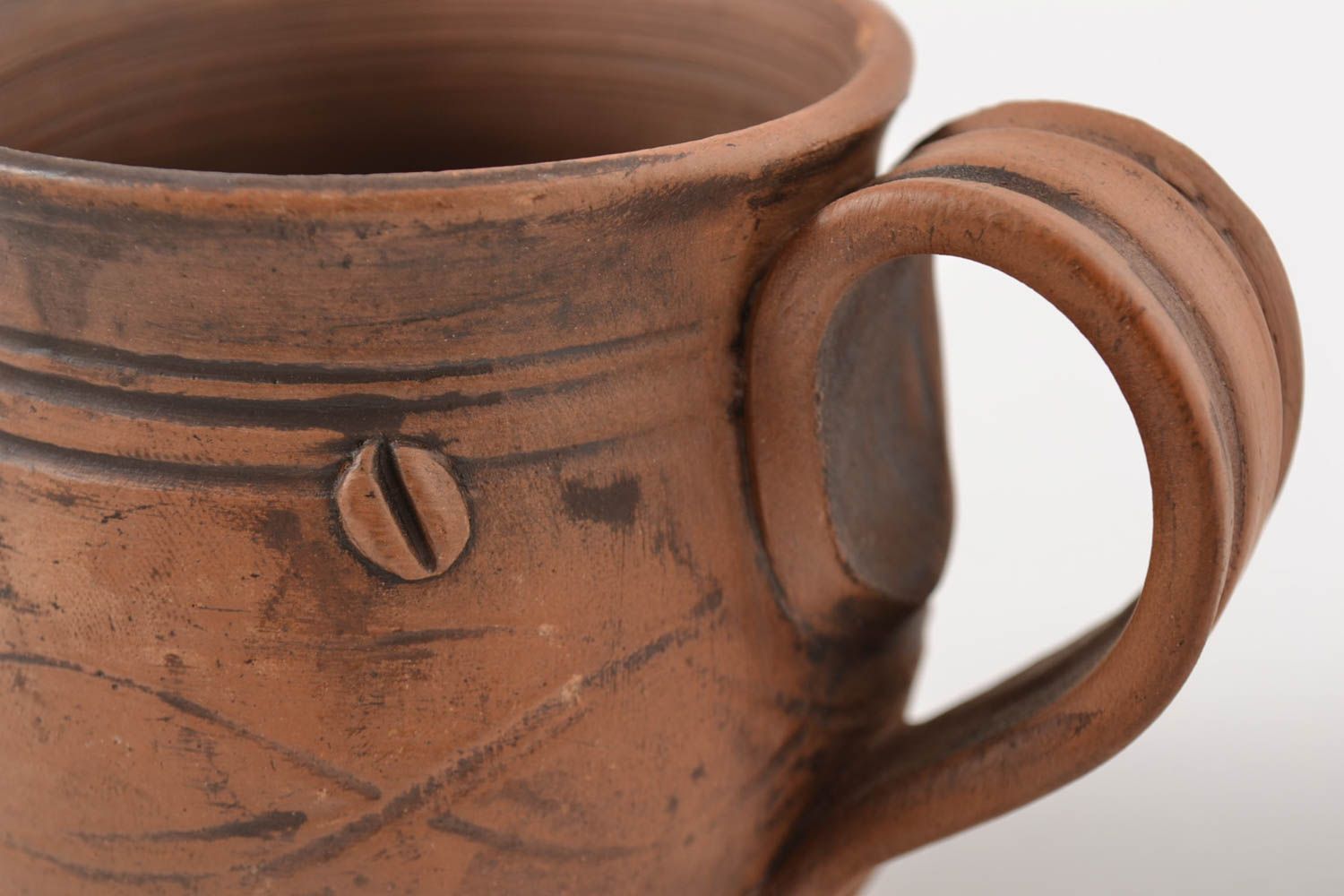 Глиняная чашка кофейная посуда ручной работы керамическая чашка элитная посуда фото 4