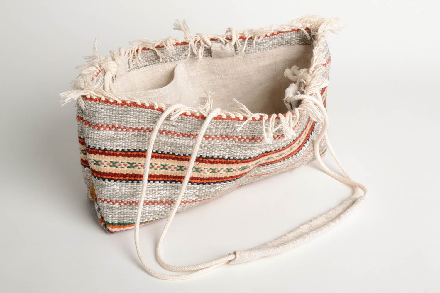 Ethnic bag linen bags with embroidery handmade summer bags shoulder bags photo 3
