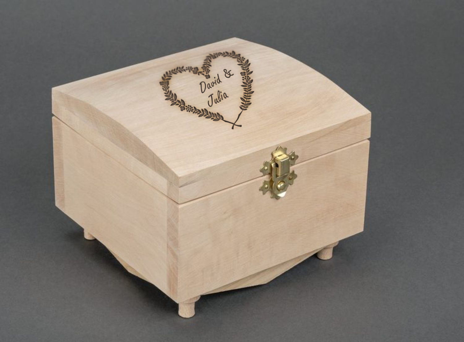 Personalised gift, engraving, blank for box made of wood photo 1