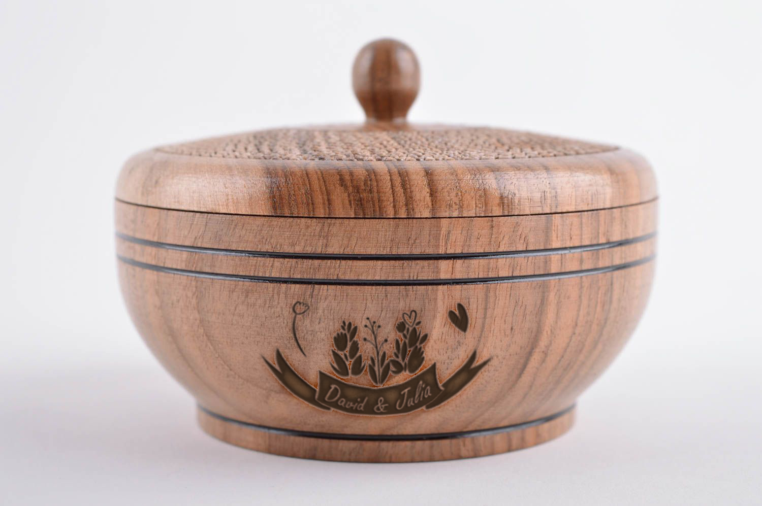 Personalised gift, beautiful wooden box unusual designer accessory stylish lovely home utensils photo 1