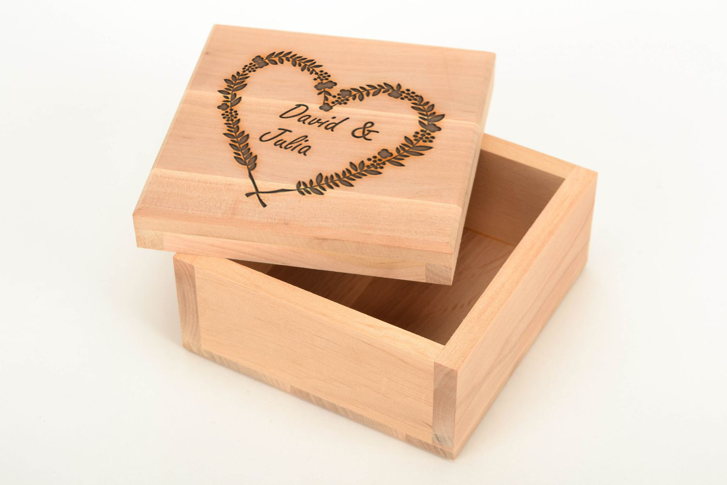 Personalised gift, wooden craft blank Jewelry Box photo 1