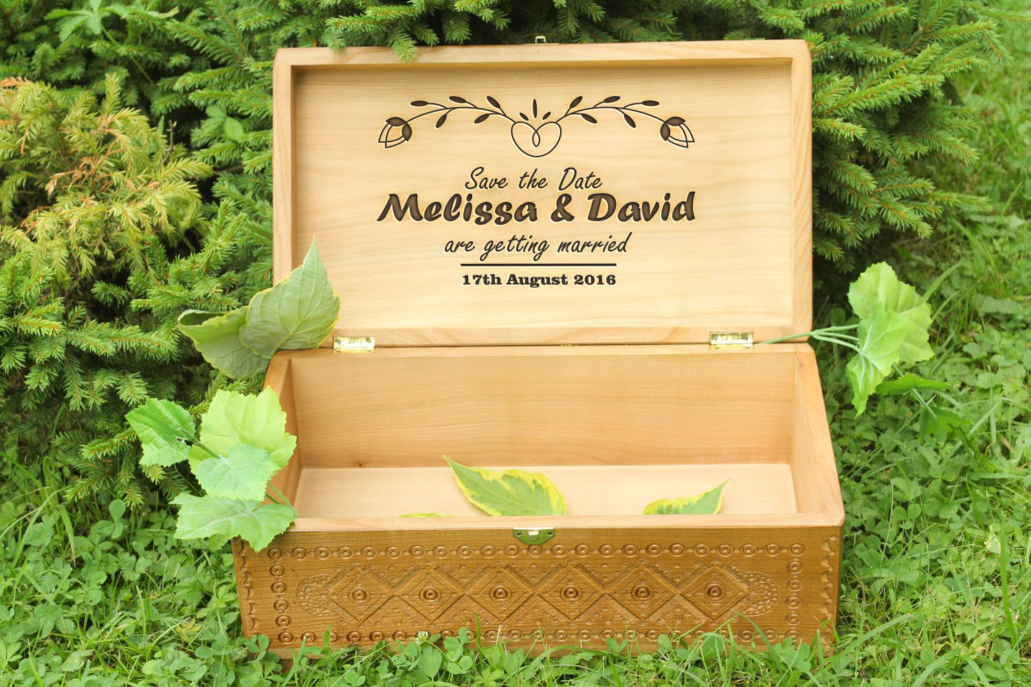 Personalised gift, large wooden box photo 1