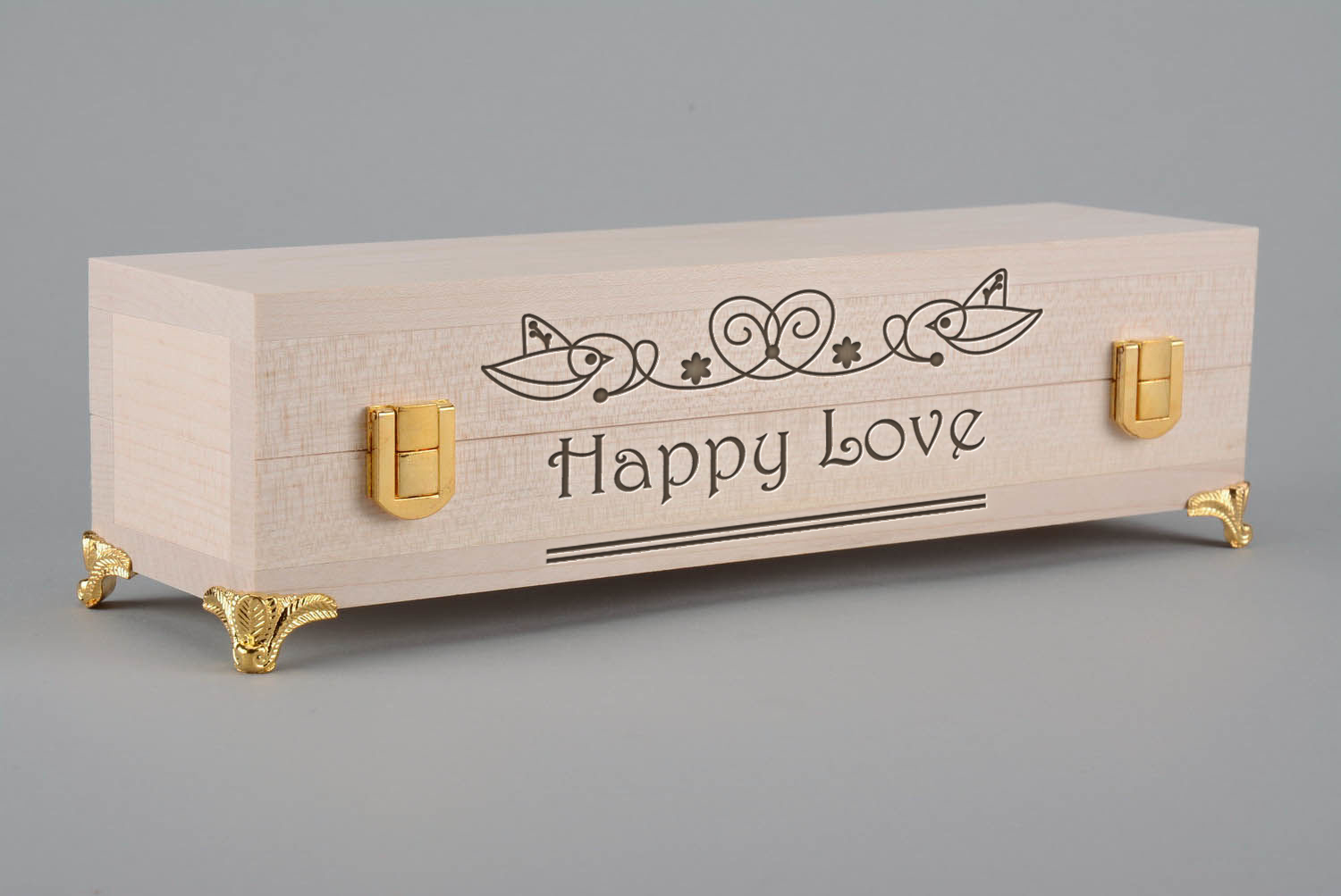 Personalised gift, blank box made of wood photo 1