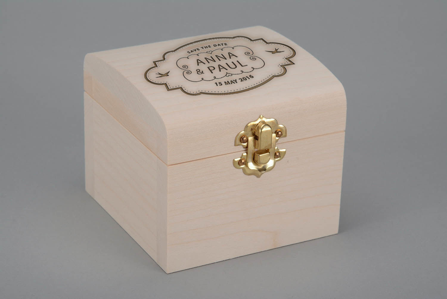 Personalised gift, wooden box-blank photo 1