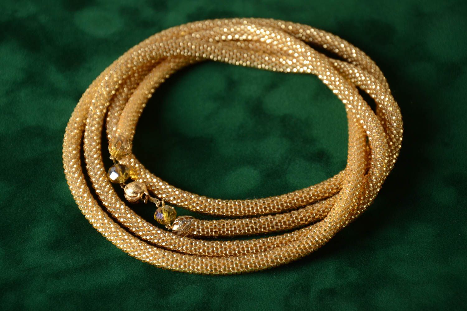 Cute beaded cord necklace handmade designer accessory female cord necklace photo 1