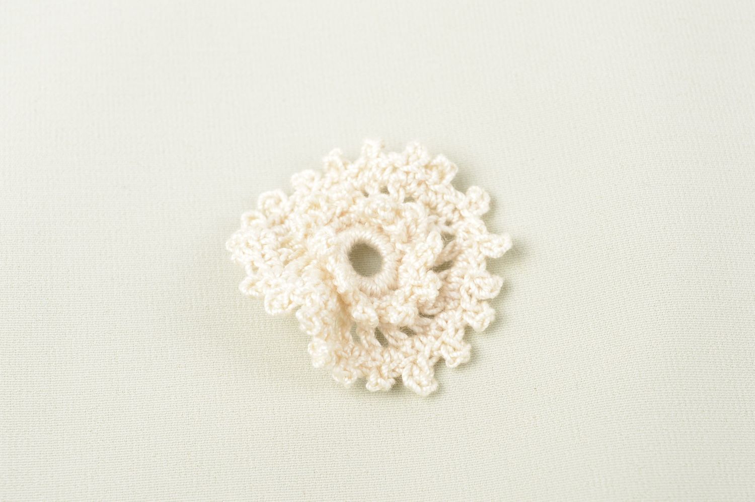Handmade designer blank for brooch crocheted textile fittings cute blanks photo 1