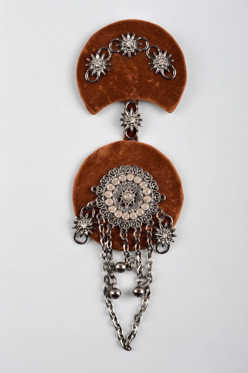 Handmade women tie leather tie brooch cute tie gift for women design accessories photo 2