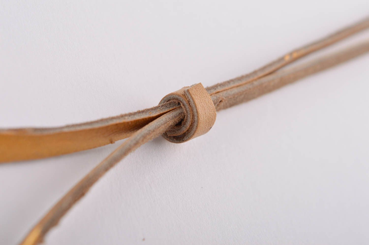 Halskette aus Stoff handgemachte Collier Halskette Leder Schmuck für Frauen foto 4