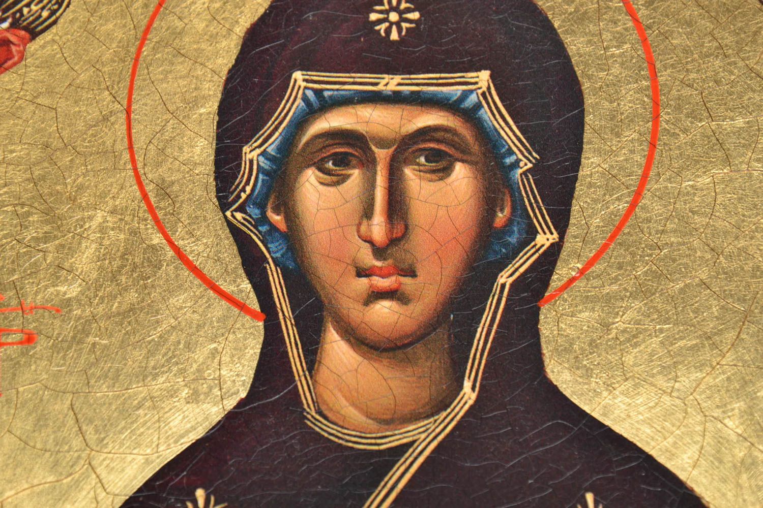 Icône de Mère de Dieu orthodoxe faite main photo 3