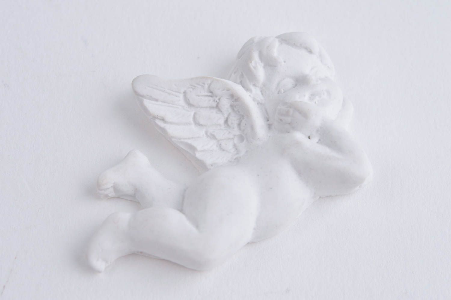 Figurine à peindre faite main Statuette ange Décoration artisanale en plâtre photo 3