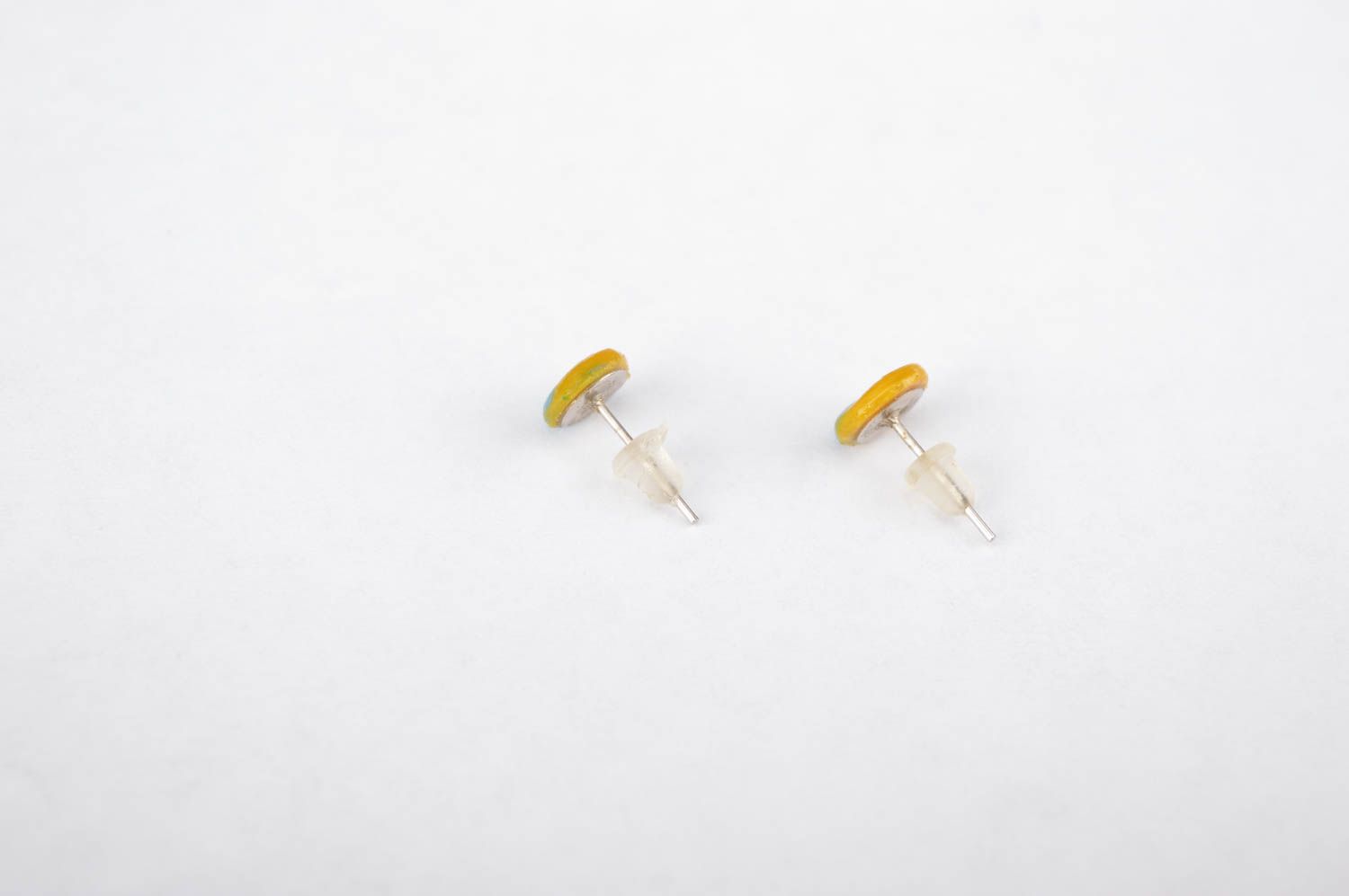 Beautiful handmade plastic earrings fashion accessories stud earrings gift ideas photo 3