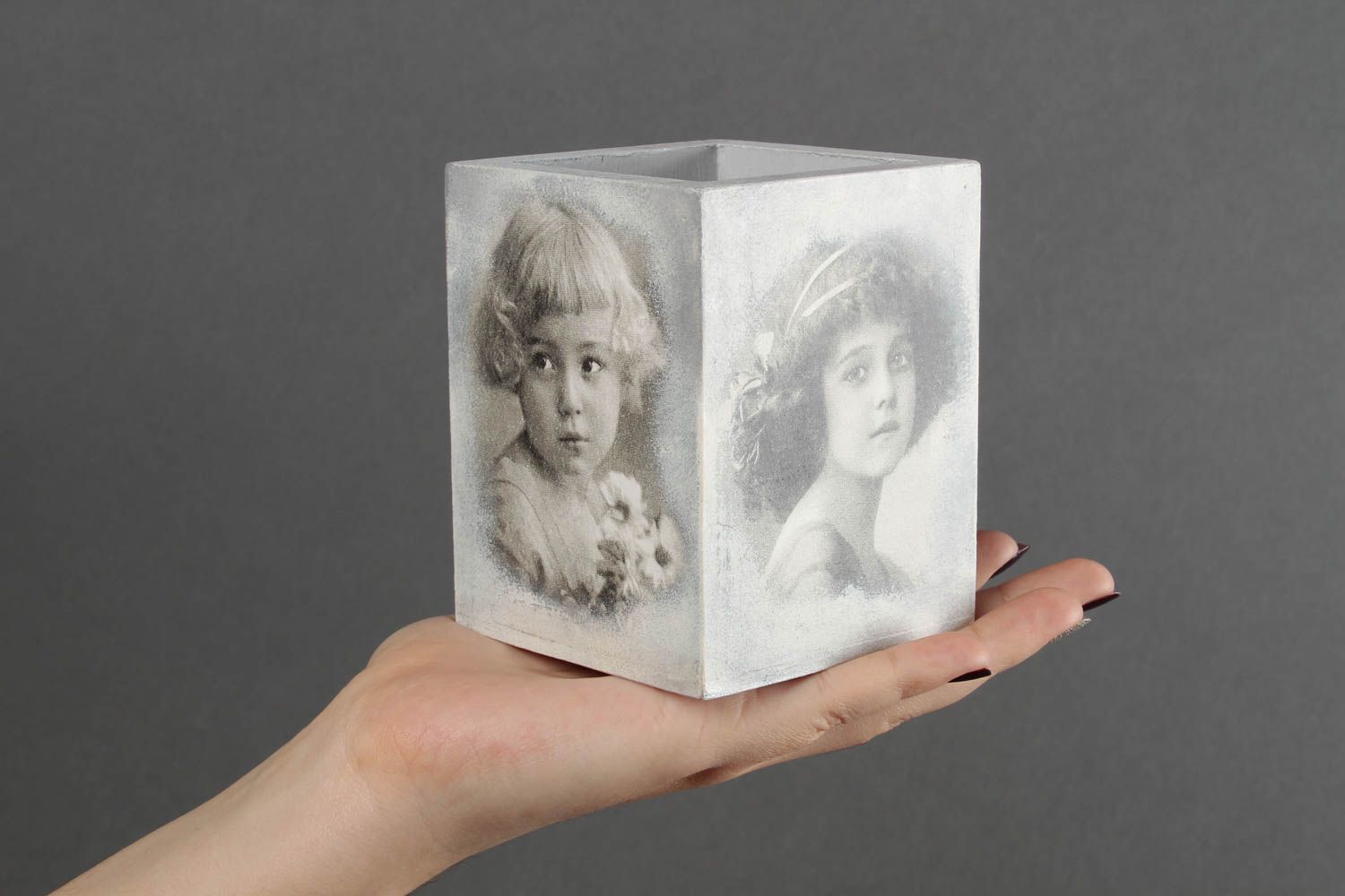 Подставка для ручек ручной работы изделие в технике декупаж подарок девушке фото 1