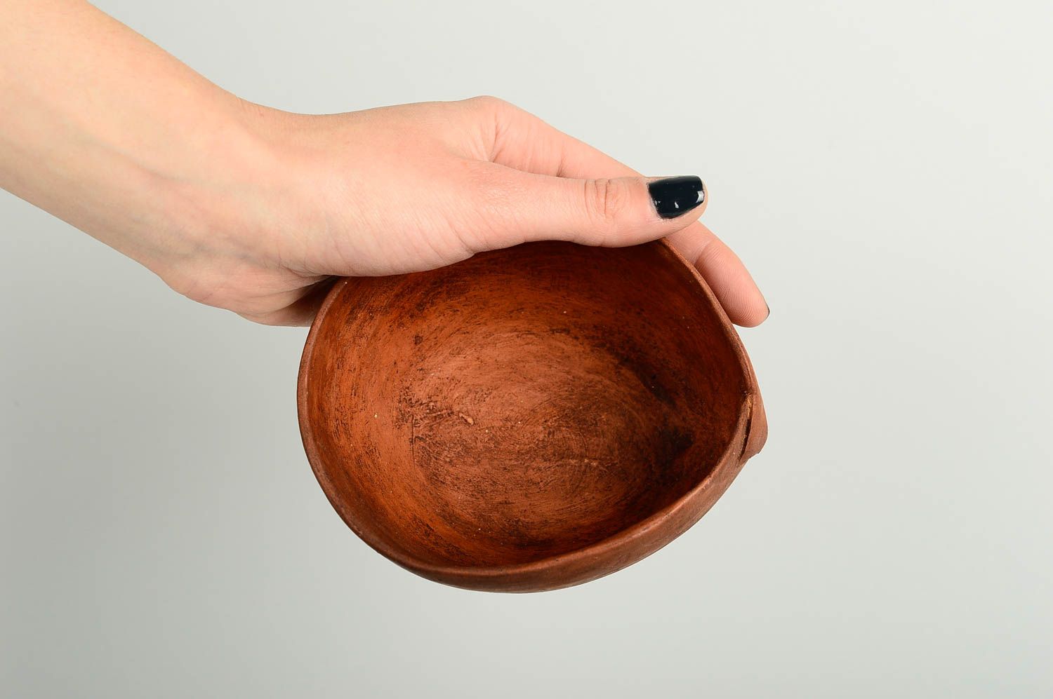 Clay bowl handmade pottery kitchen decor eco friendly tableware ceramic dish photo 2