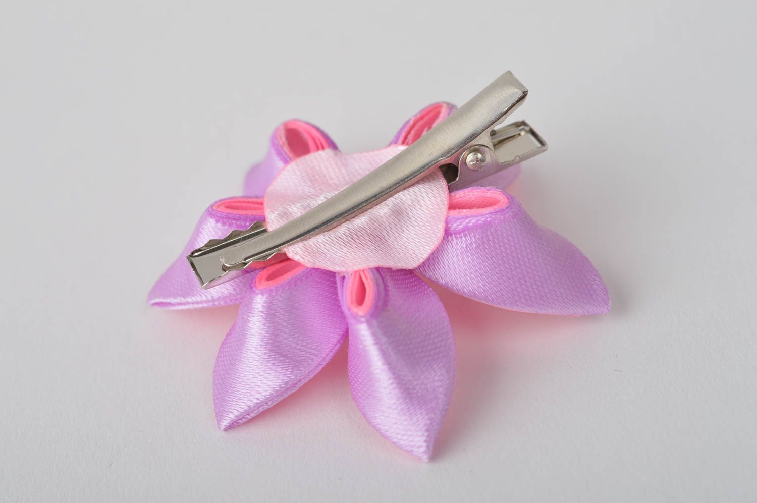 Unusual handmade flower barrette hair clip fashion kids accessories for girls photo 5