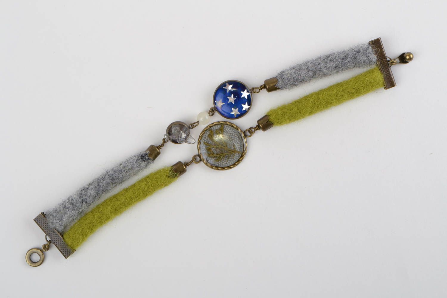Bracciale tessile fatto a mano accessorio originale braccialetto di moda
 foto 8