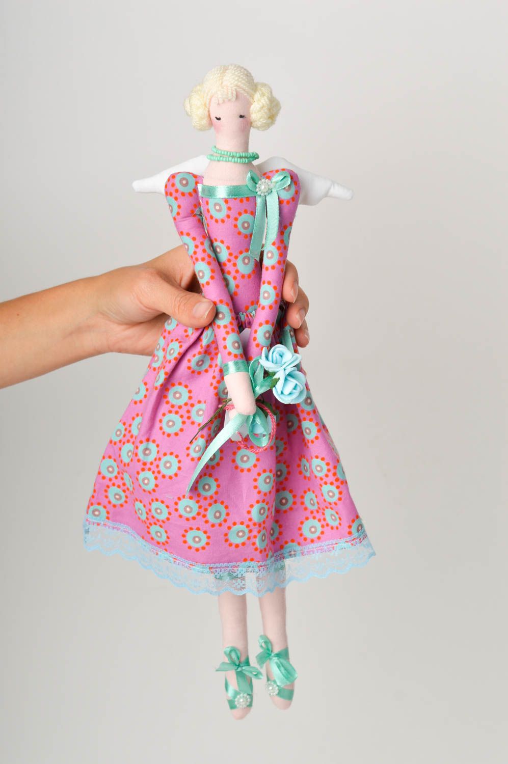 Кукла ручной работы кукла из ткани декоративная авторская кукла оригинальная фото 2