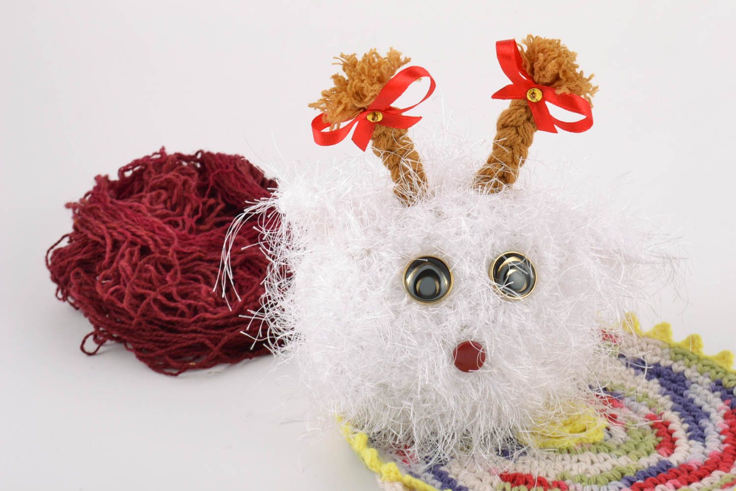 Juguete de peluche tejido de algodón artesanal infantil bonito amigurumi foto 1