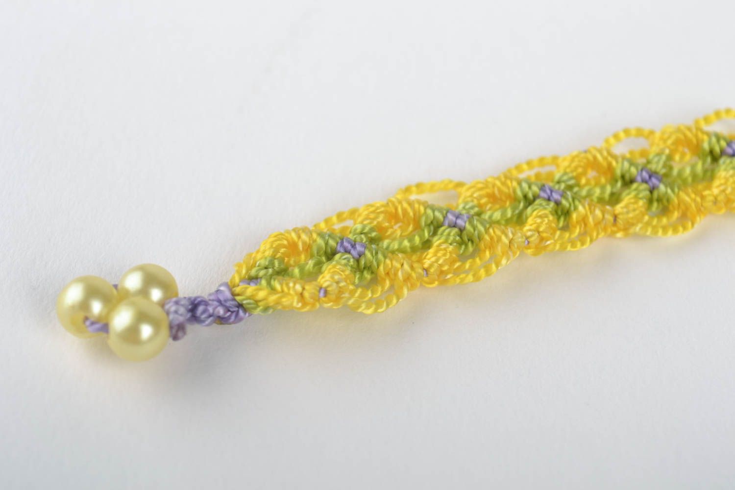 Beautiful handmade woven thread bracelet textile wrist bracelet gifts for her photo 4