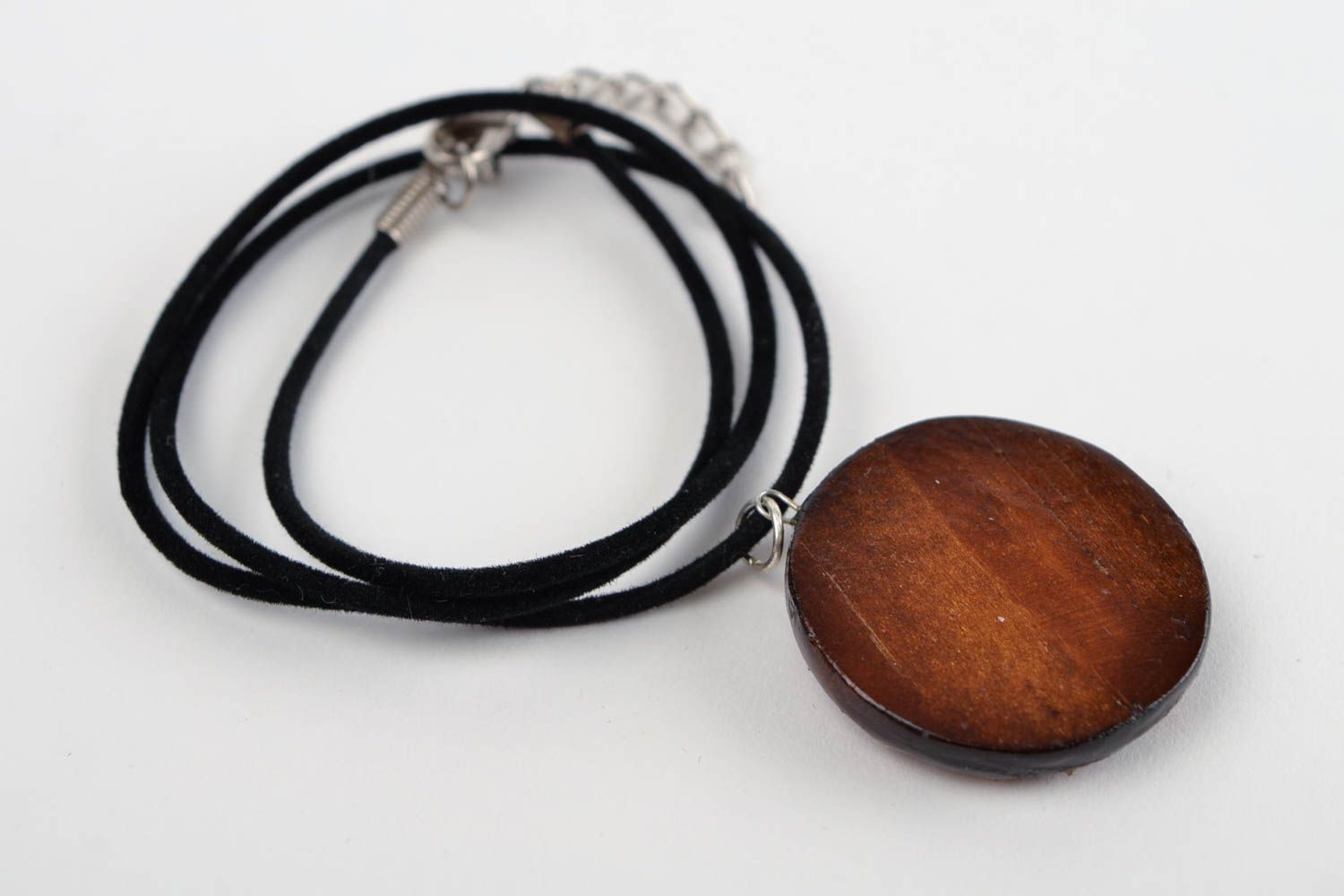 Wood pendant handcrafted jewelry pendant necklace fashion necklace wood jewelry photo 5
