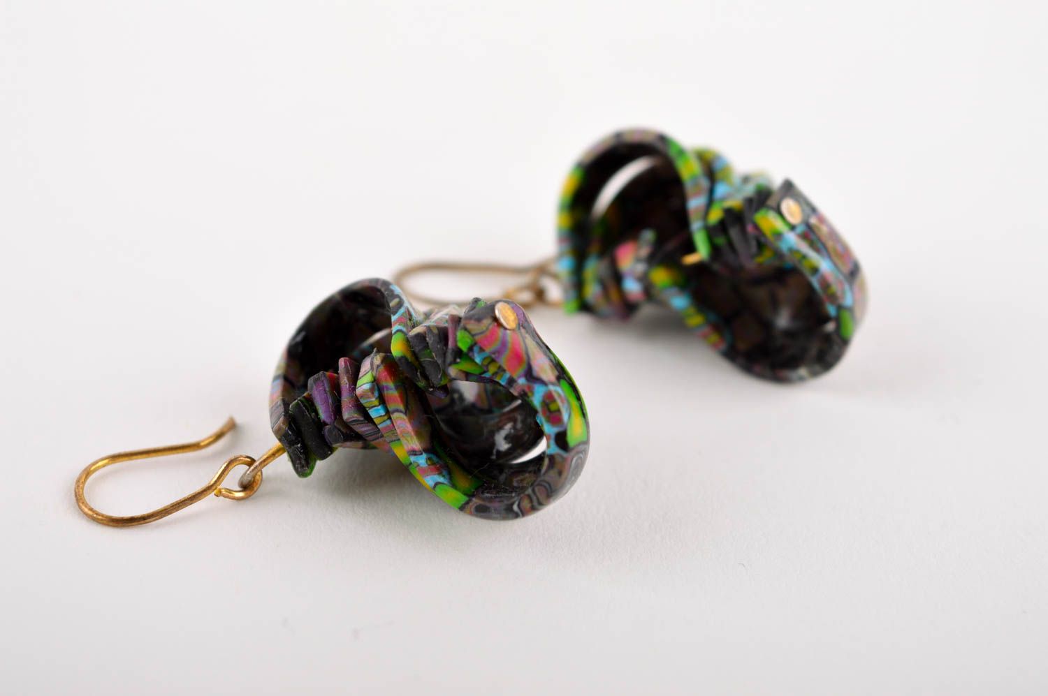 Stylish handmade plastic earrings fashion accessories polymer clay ideas photo 4
