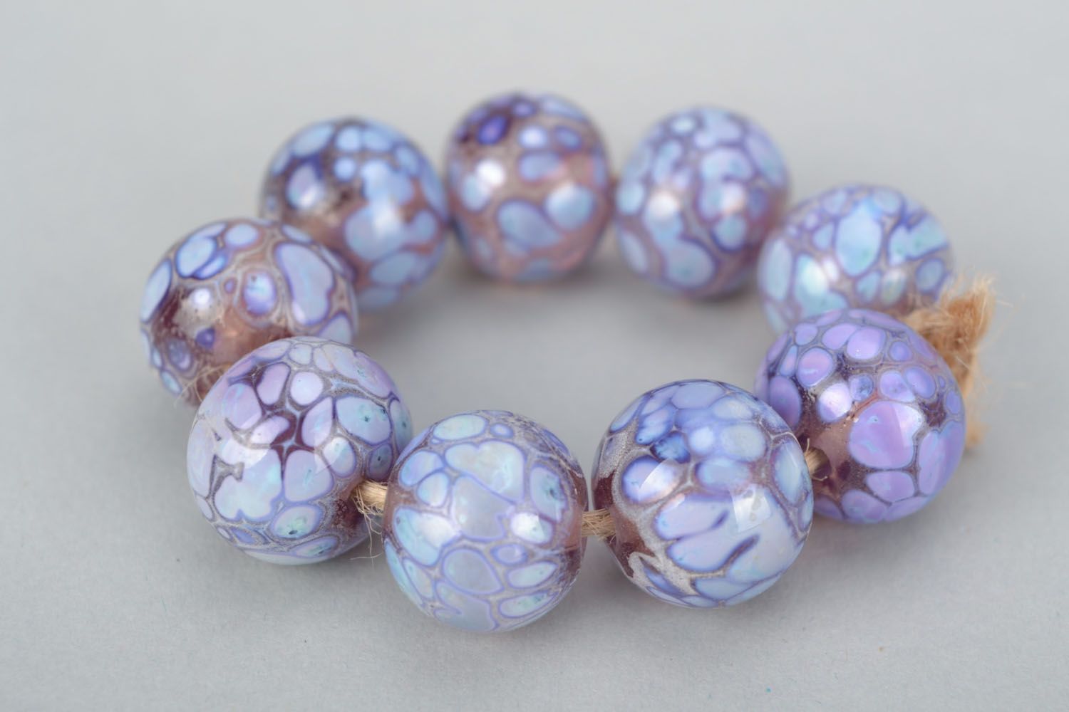 Unusual lampwork beads Grapes photo 2