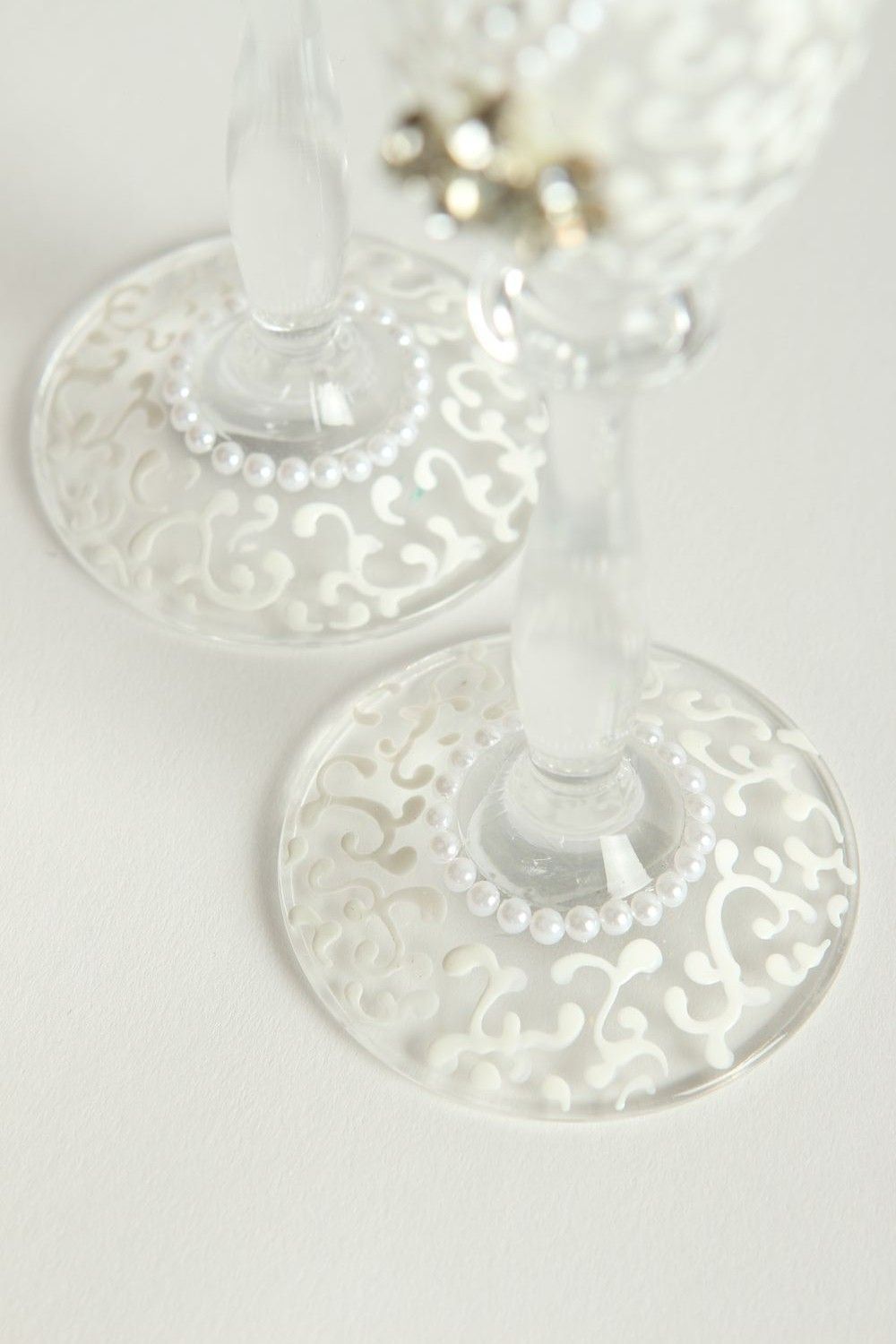 Beautiful handmade accessories unusual wedding glasses lovely cute present photo 5