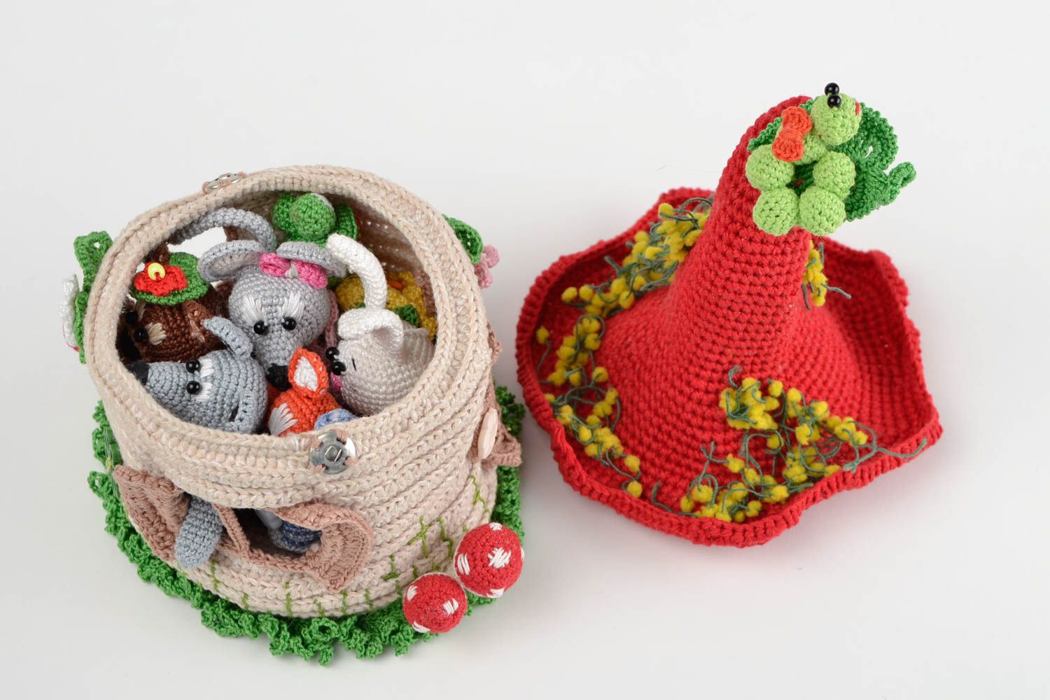 Jouets au crochet Peluche faite main maisonnette Cadeaux pour enfant original  photo 4