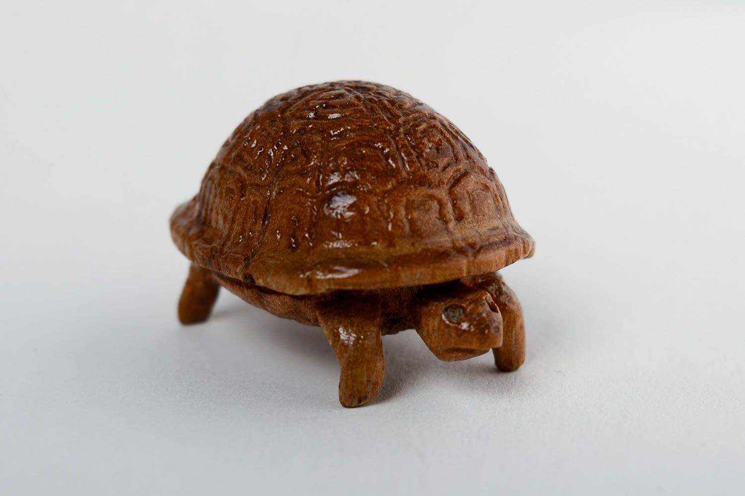 Handmade wooden figurine wood craft miniature animals decorative use only photo 2