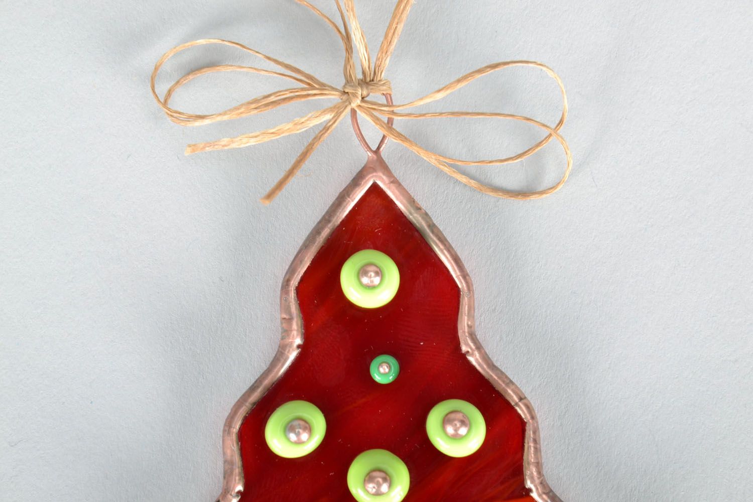 Stained glass interior pendant Christmas Tree photo 3