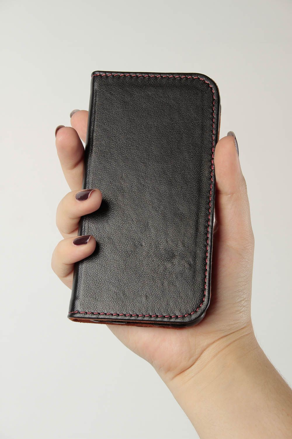 Smartphone Tasche handmade Tablet Hülle iPad Hülle Leder Tablet Tasche schwarz foto 1