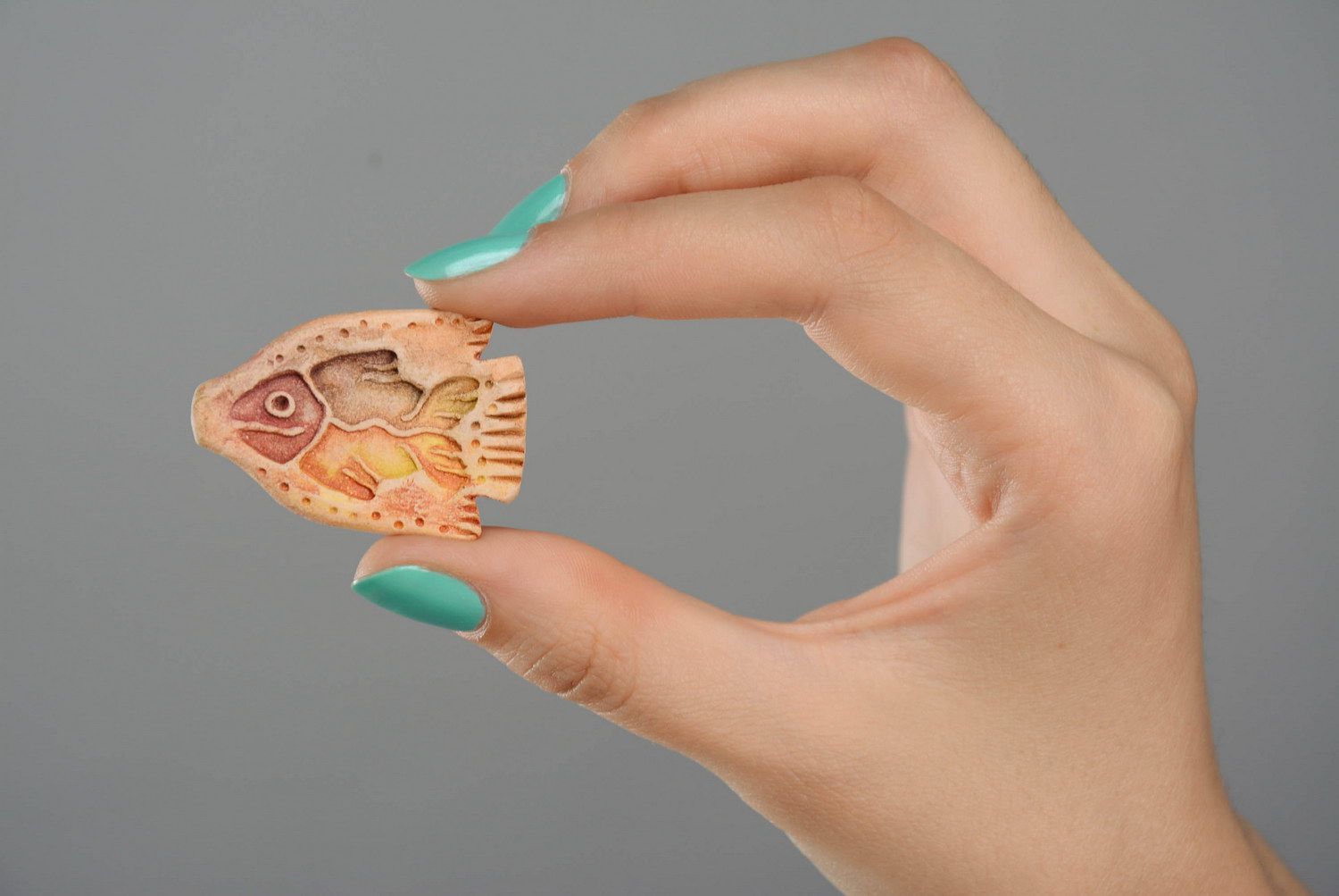 Ceramic pendant Fish photo 3