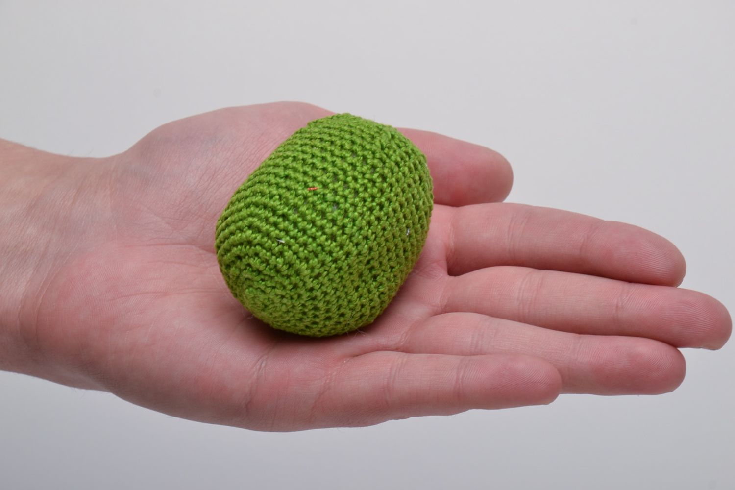 Jouet mou tricoté au crochet en tissus naturels Lime Vert fait à la main photo 5