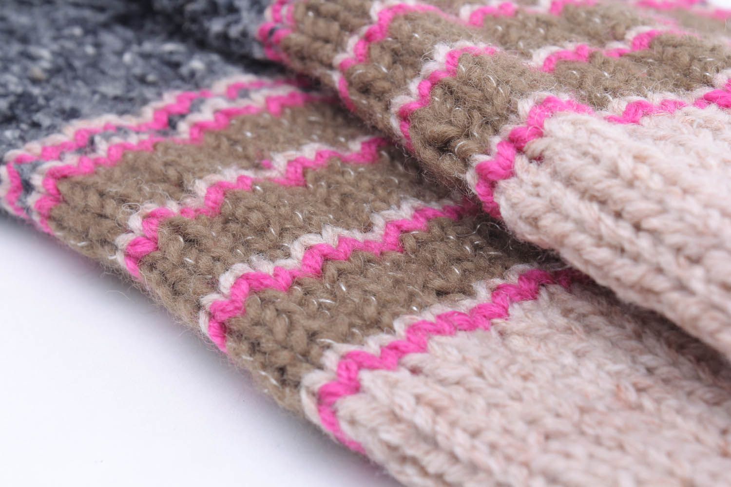 Meias quentes altas tricotadas de lã à mão roupas de mulher artesanais foto 2