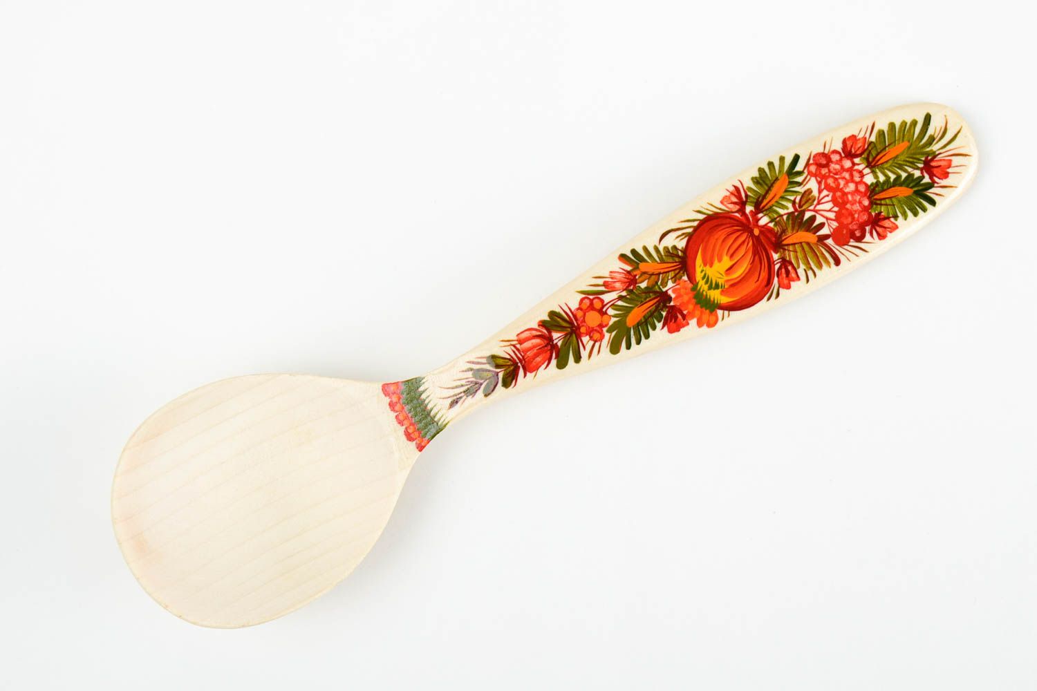 Cuchara de madera pintada a mano utensilio de cocina artesanal regalo original foto 3